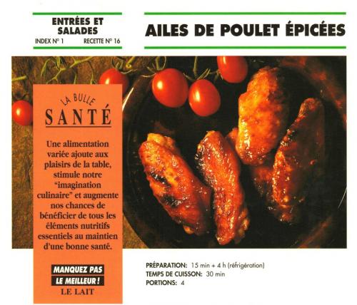 Ailes de poulet épicées de Bon Appétit | Photo de PassionRecettes