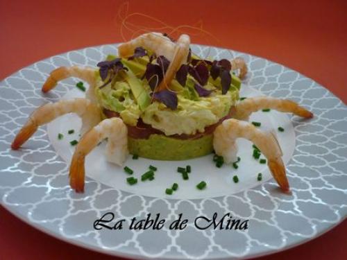 Avocats crevettes, quelques feuilles de shiso purple de Mamina13 | Photo de Mamina13