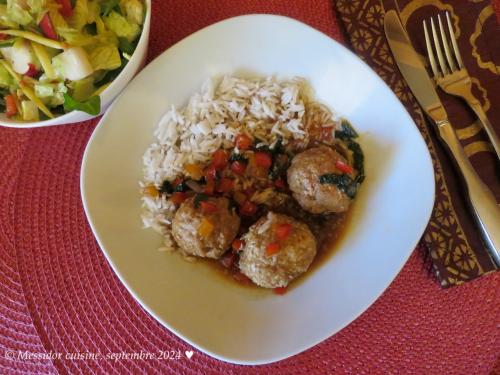 Boulettes de dindon, façon orientale + de Messidor