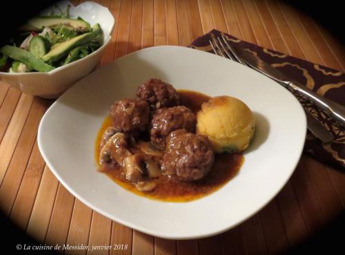 Boulettes de veau à la bourguignonne + de Messidor | Photo de Messidor