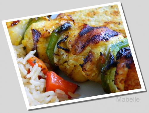 Brochette de poulet à l'indienne de Mabelle | Photo de Mabelle