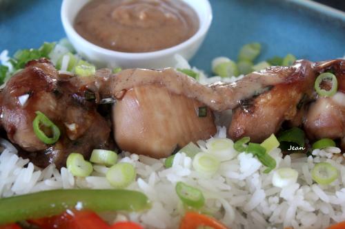 Brochette de poulet au basilic thaïlandais de Nell