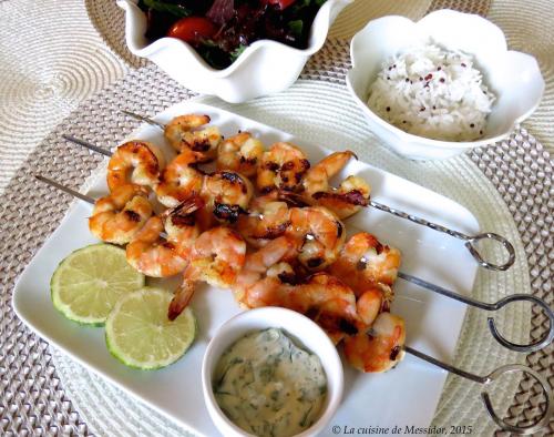 Brochettes de crevettes exquises de Messidor | Photo de Messidor