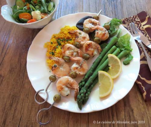 Brochettes de crevettes martini de Messidor | Photo de Messidor