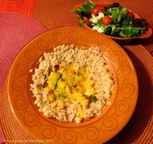 Cari de saumon à la mangue et au lait de coco de Messidor | Photo de Messidor