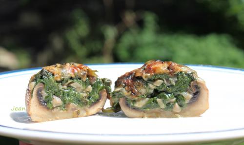 Champignons farcis aux épinards de Nell | Photo de Nell