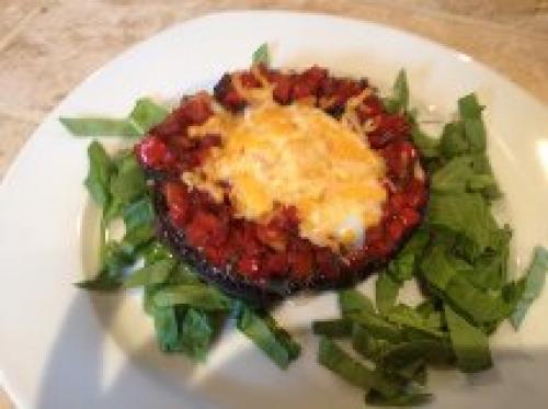 Champignons portobello à l'oeuf