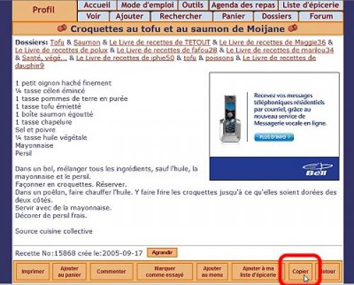 Comment copier-coller une recette dans votre document | Photo de Mireille