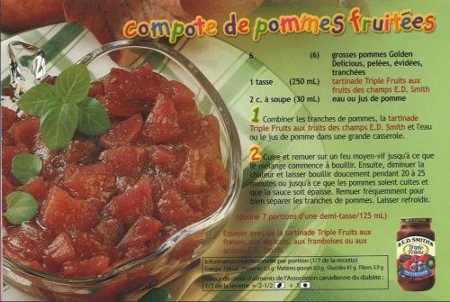 Compote de pommes fruitées de E.d. Smith | Photo de PassionRecettes