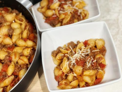 Coquillettes à l'italienne, dans un seul plat de Cite2 | Photo de Mireille