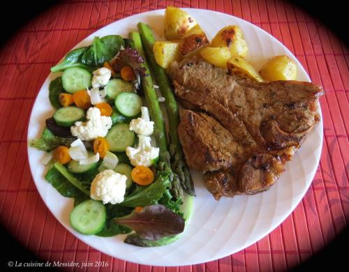 Côtelettes de veau bbq, estragon, miel et moutarde de Messidor | Photo de Messidor