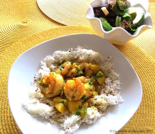 Crevettes à la mangue et au cari de Messidor | Photo de Messidor