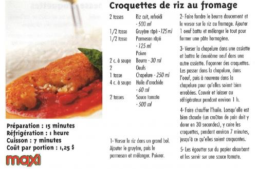 Croquettes de riz au fromage de Maxi | Photo de PassionRecettes