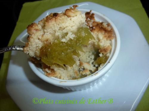 Crumble à la rhubarbe de Esther B | Photo de Estherb