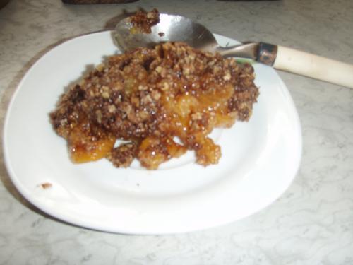 Crumble figues abricots babanes pommes noisette chocolat millet de Sourires | Photo de Sourires