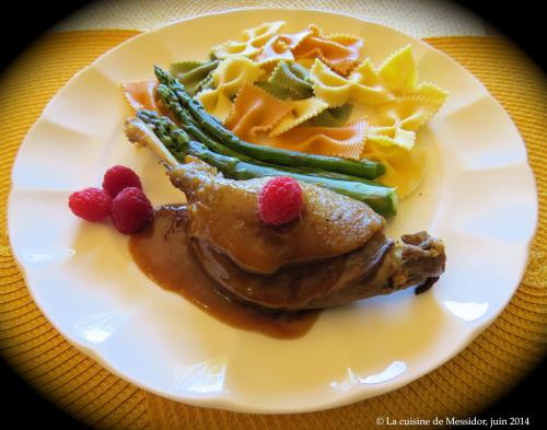 Cuisses de canard à l'orange et aux framboises de Messidor | Photo de Messidor