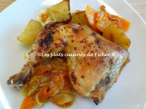 Cuisses de poulet aux pommes de terre et au cari de Esther B | Photo de Estherb