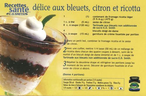 Délice aux bleuets, citron et ricotta de E.d. Smith | Photo de PassionRecettes