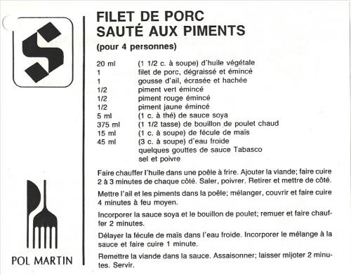 Filet de porc sauté aux piments de Mireille | Photo de PassionRecettes