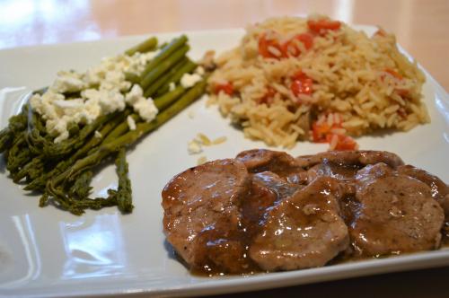 Filets de porc sauce au sirop de cerise et légumes de Mireille | Photo de Mireille