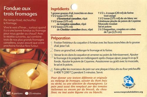 Fondue aux trois fromages 