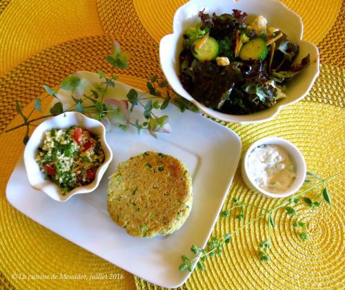 Galettes de pois chiches, façon falafel + de Messidor | Photo de Messidor