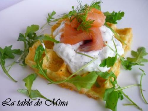 Gaufre de pommes de terre au saumon et à l'aneth de Mamina13 | Photo de Mamina13