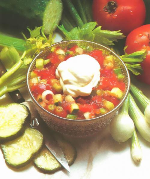 Gazpacho en gelée de Knox | Photo de PassionRecettes