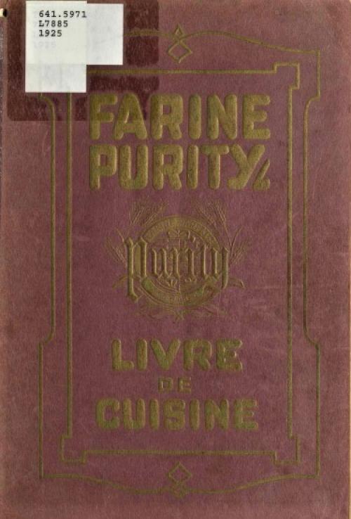 Livre ancien 1925 - farine purity, livre de cuisine | Photo de PassionRecettes