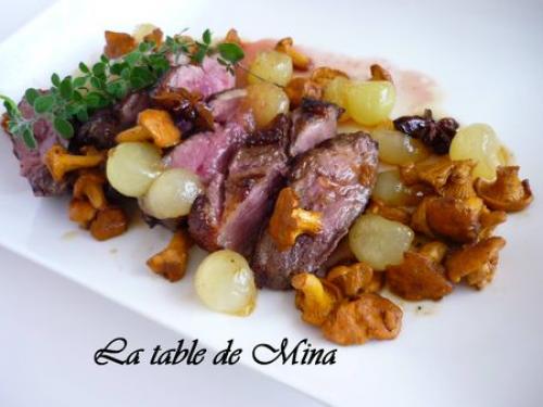 Magret de canard au melon jaune caramélisée et aux girolles de Mamina13 | Photo de Mamina13