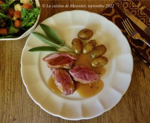 Magret de canard, sauce à l