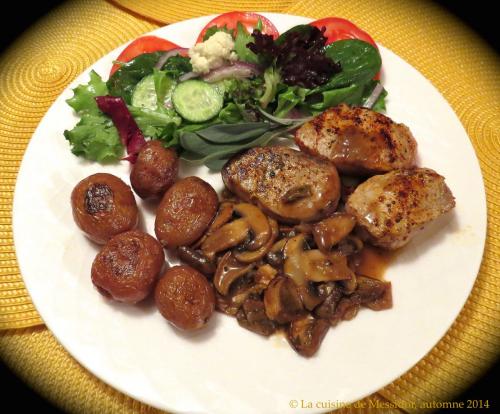 Médaillons de porc, sauce aux deux champignons de Messidor | Photo de Messidor