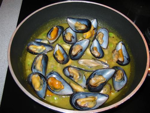 Moules au cari sur pâtes (ou sur riz) de Messidor | Photo de Messidor