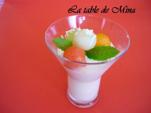 Mousse à la noix de coco et melons de Mamina13 | Photo de Mamina13