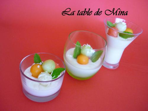 Mousse à la noix de coco et melons de Mamina13 | Photo de Mamina13