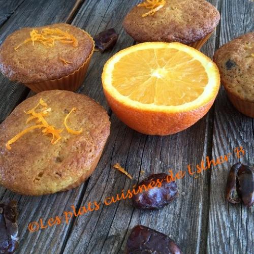 Muffins à l'orange et aux dattes (sans œufs ni lait) de Esther B | Photo de Estherb