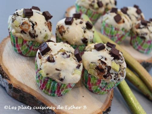 Muffins à la rhubarbe et chocolat de Esther B | Photo de Estherb