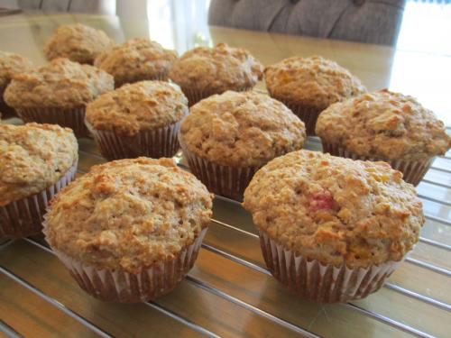 Muffins au yogourt aux fraises et pêches de Corralou | Photo de Corralou