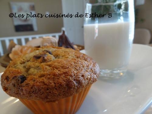 Muffins aux bananes et aux brisures de chocolat de Esther B | Photo de Estherb