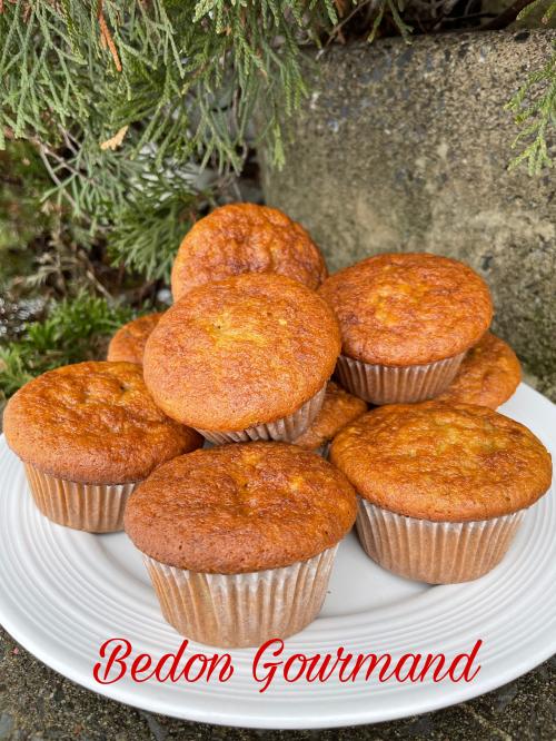 Muffins aux bananes et aux pépites de chocolat de Bedon gourmand