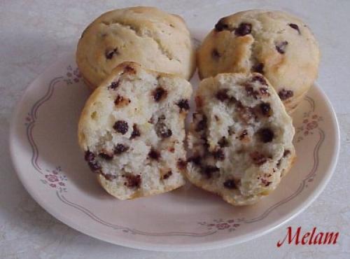 Muffins aux bananes-chocolat-raisins de Melam | Photo de Melam