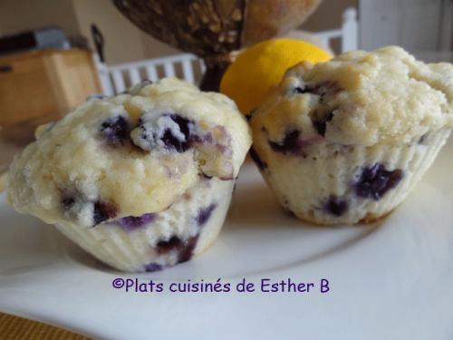 Muffins aux bleuets et gingembre frais de Esther B | Photo de Estherb