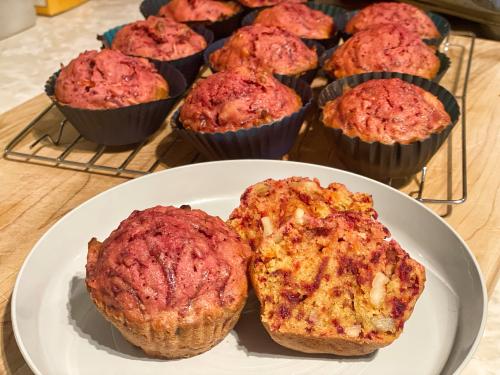 Muffins aux carottes et betteraves de Ail | Photo de Mireille