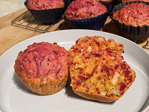 Muffins aux carottes et betteraves de Ail | Photo de Mireille