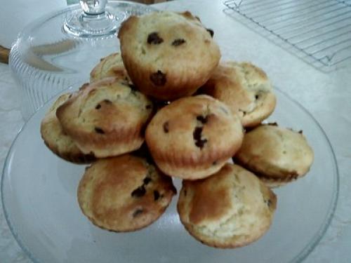 Muffins aux grains de chocolat et crème sure de Esther B | Photo de Mireille