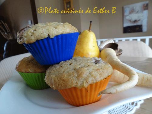 Muffins aux poires et aux panais de Esther B | Photo de Estherb