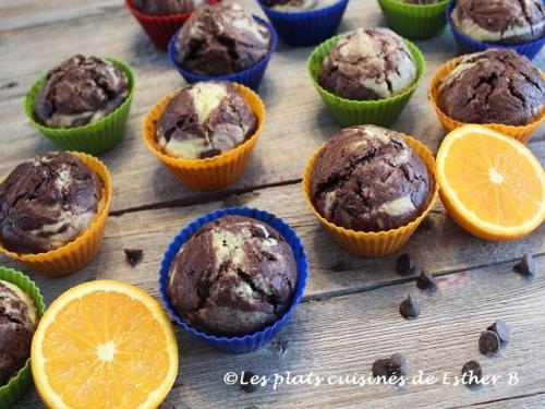 Muffins marbrés à l'orange et au chocolat de Esther B | Photo de Estherb