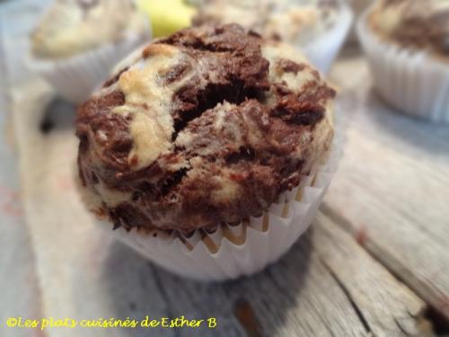 Muffins marbrés aux bananes et chocolat de Esther B | Photo de Estherb