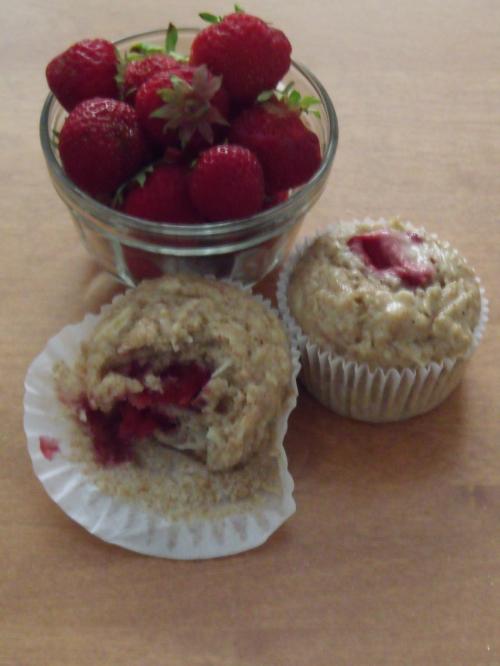 Muffins santé aux pommes et aux fraises