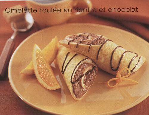 Omelette roulée au ricotta et chocolat | Photo de PassionRecettes